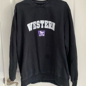 Western University Crewneck sweatshirt - Vintage - size L unisex
